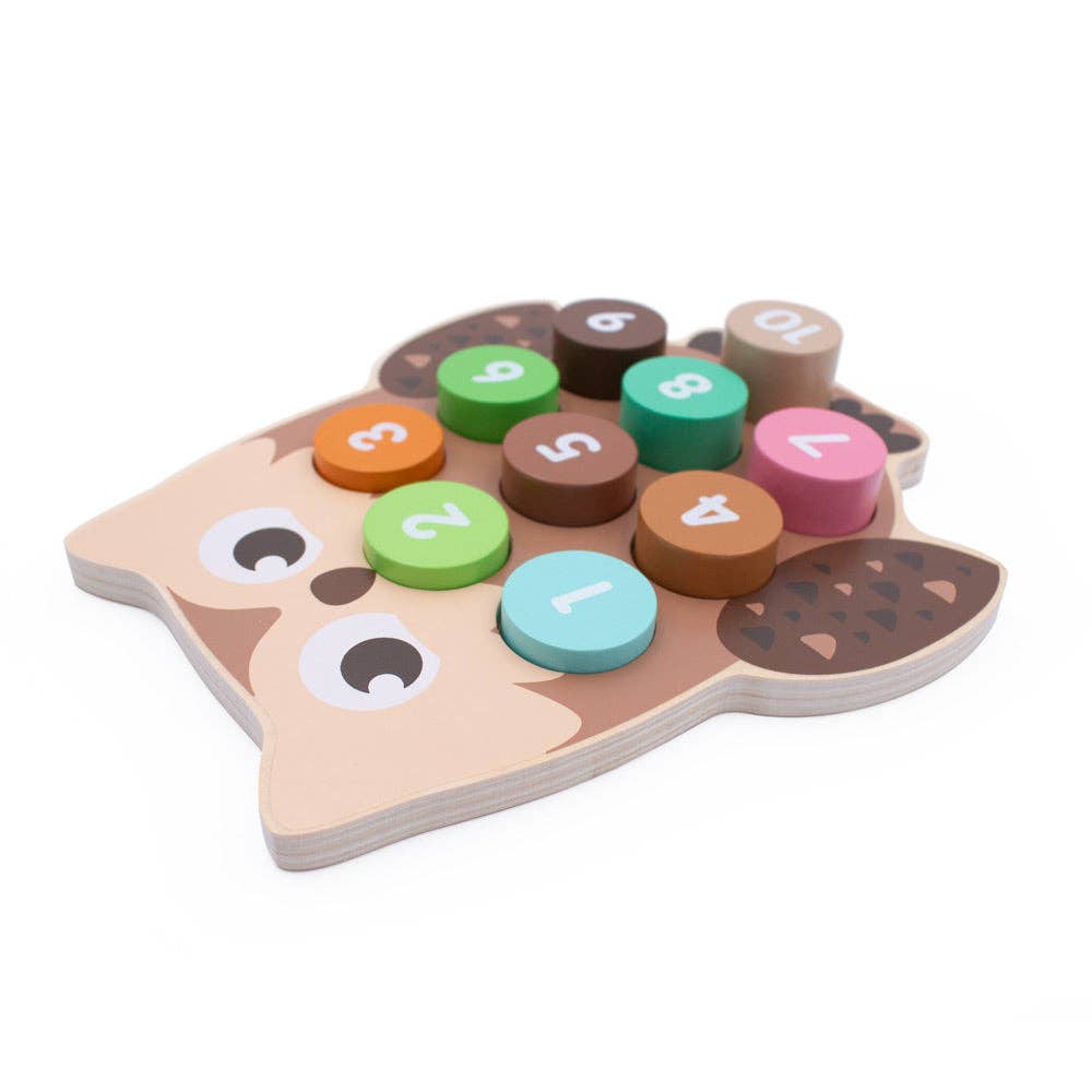 Inside Out Toys - Woodland Owl Number Block Puzzle