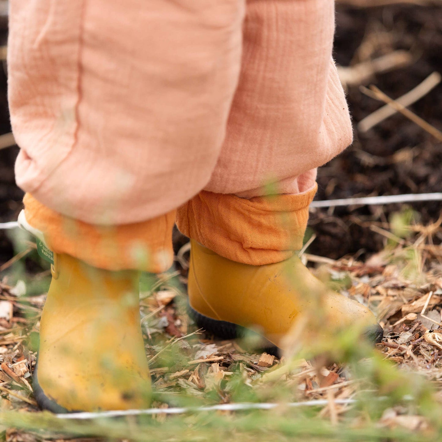 Child - Little Green Radicals - Golden Ochre Reversible Trousers