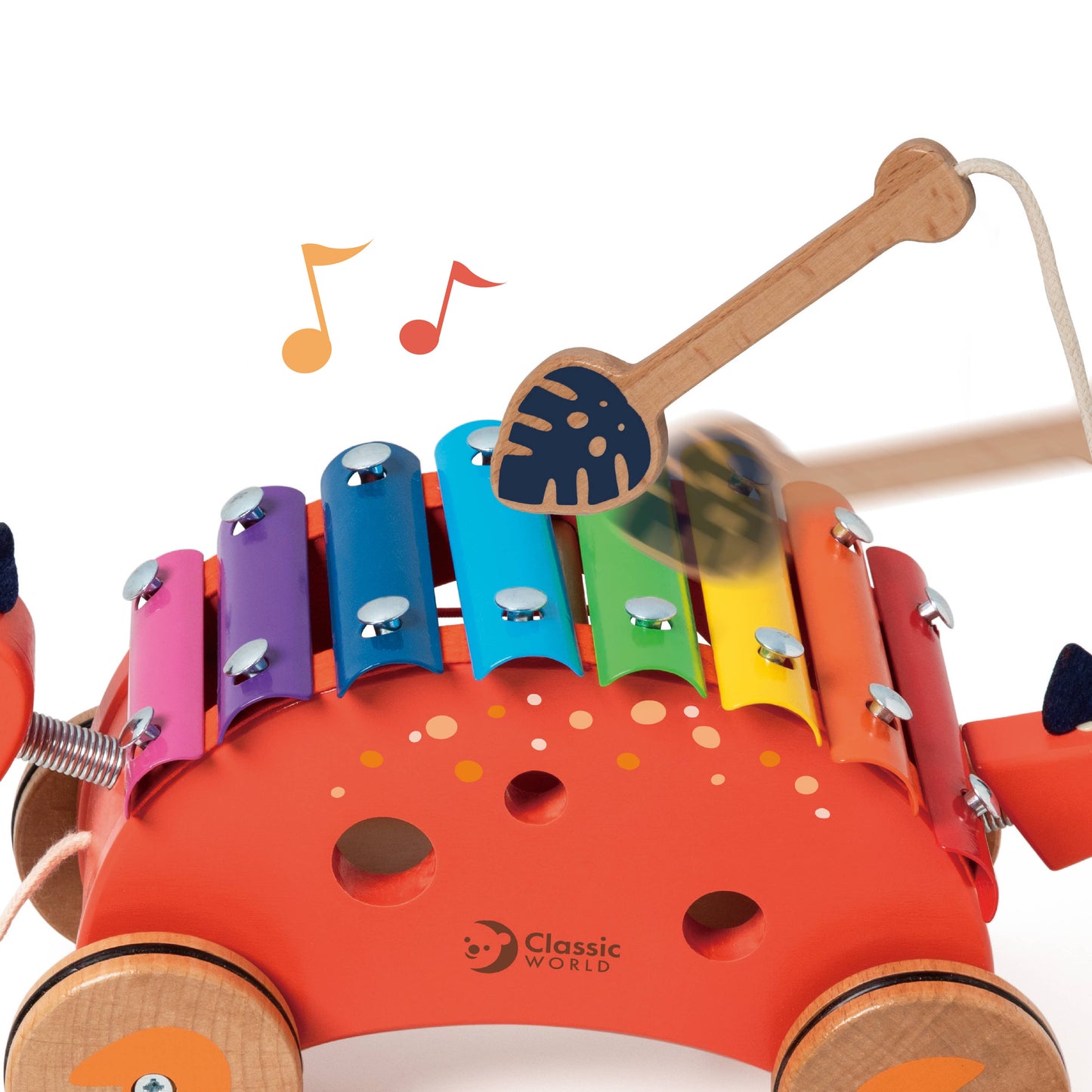 Hippychick - Classic World Wooden Dinosaur Xylophone and Pull Along