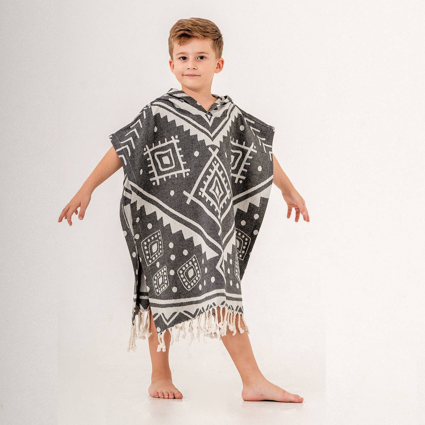 Kikoya - Kid Hooded Poncho Surf Changing Swimming Beach Towel Shower