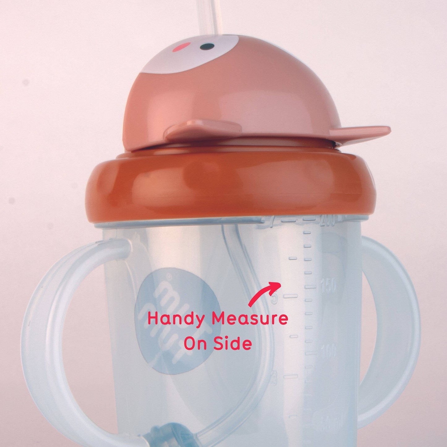 Hippychick - Tum Tum Tippy Up Cup - Fergus Fox with  Weighted Straw 200ml