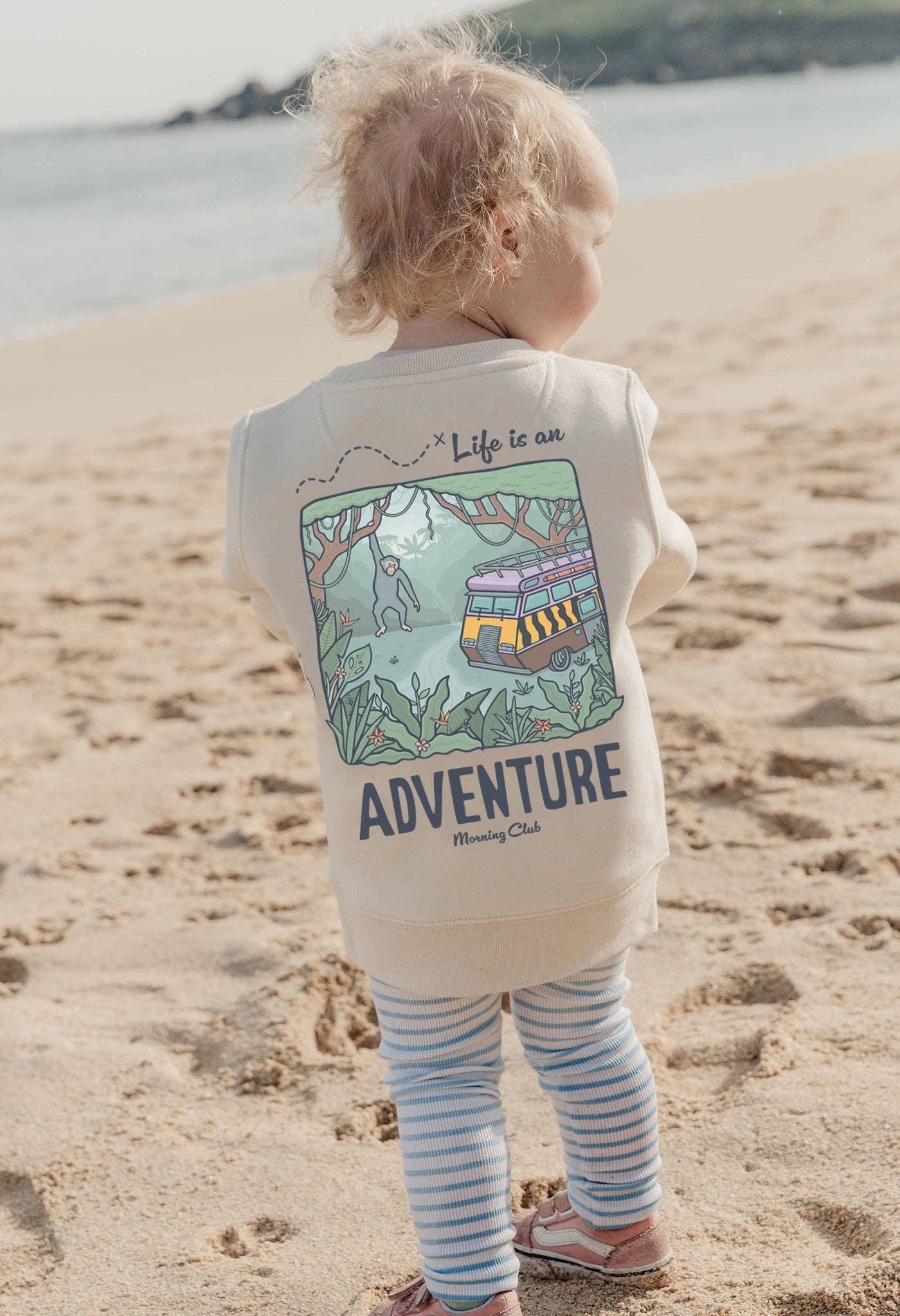Childrens Sweatshirt - Morning Club Clothing - Life Is An Adventure Organic Cotton