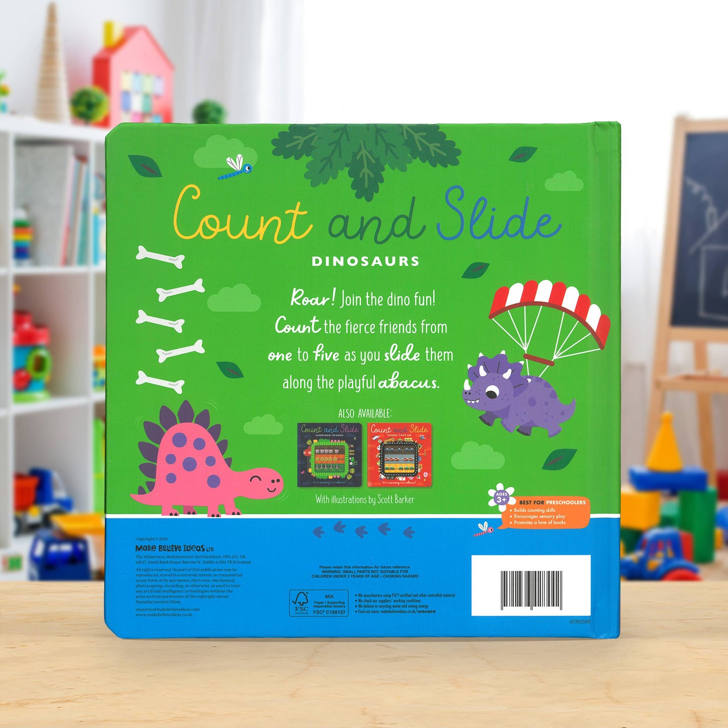 Make Believe Ideas - Count and Slide Dinosaurs
