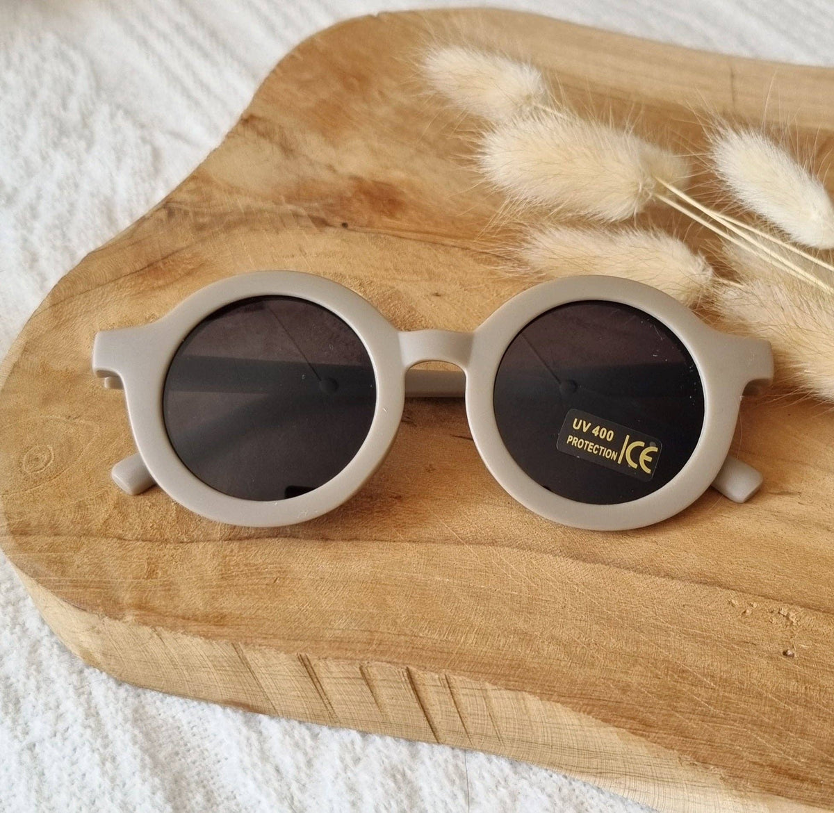 UV400 Round Sunglasses - Taupe