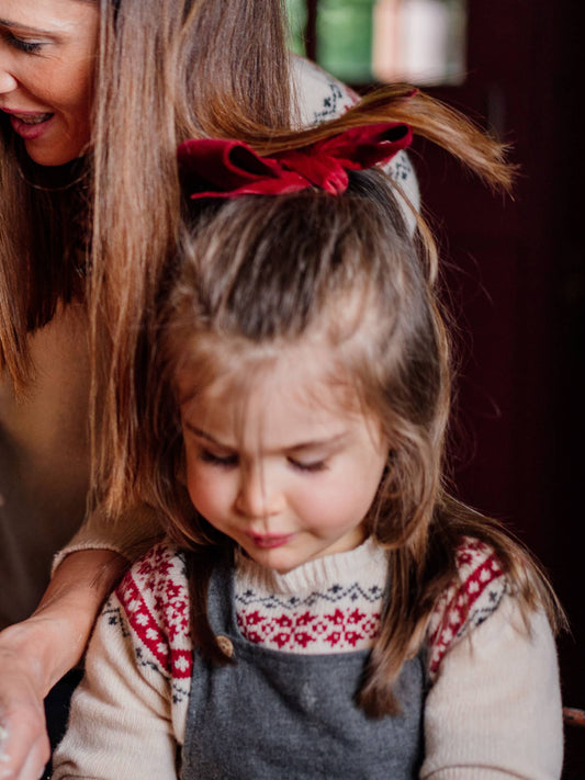 Baby Knitted Christmas shortie with jacquard | Merino Wool |