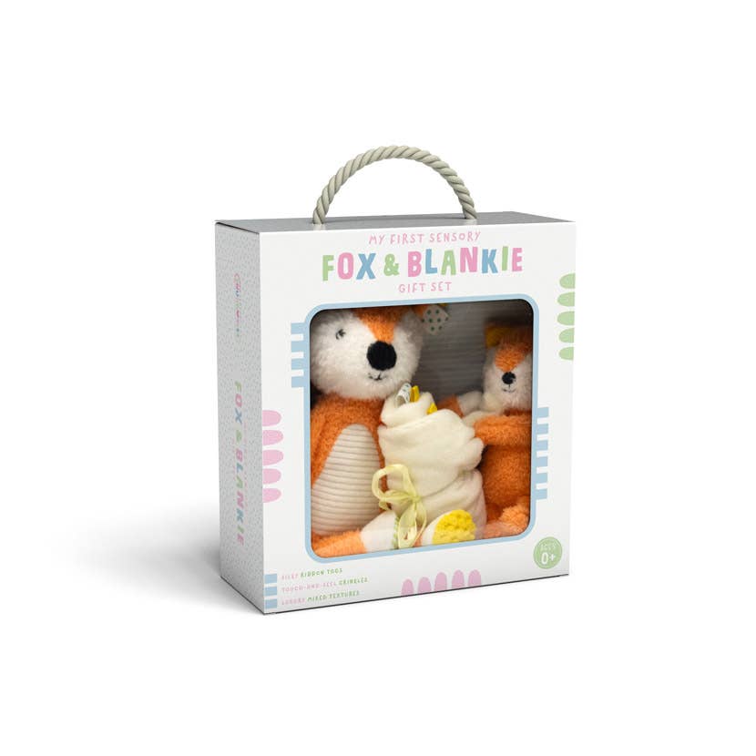 Make Believe Ideas - Sensory Snuggables My First Sensory Fox and Blankie Gift Set