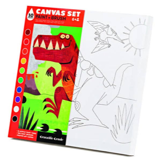 Crocodile Creek Dinosaur Painting Canvas Set Creative Art