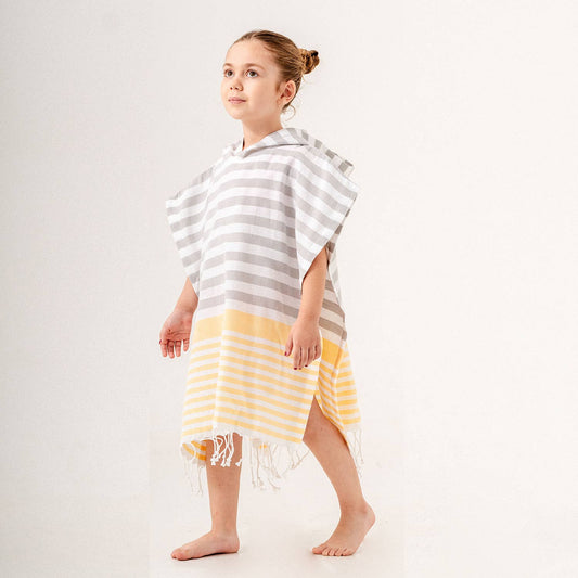 Kikoya - Hooded Poncho Surf Changing Swimming Beach Towel Turkish Cot
