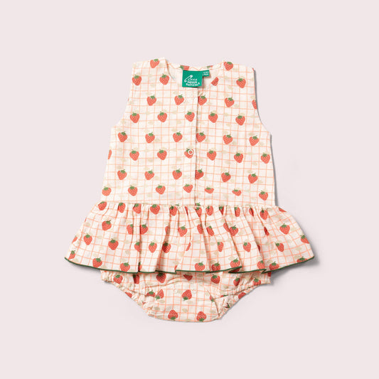 Baby - Little Green Radicals - Strawberry Days Ruffle Romper