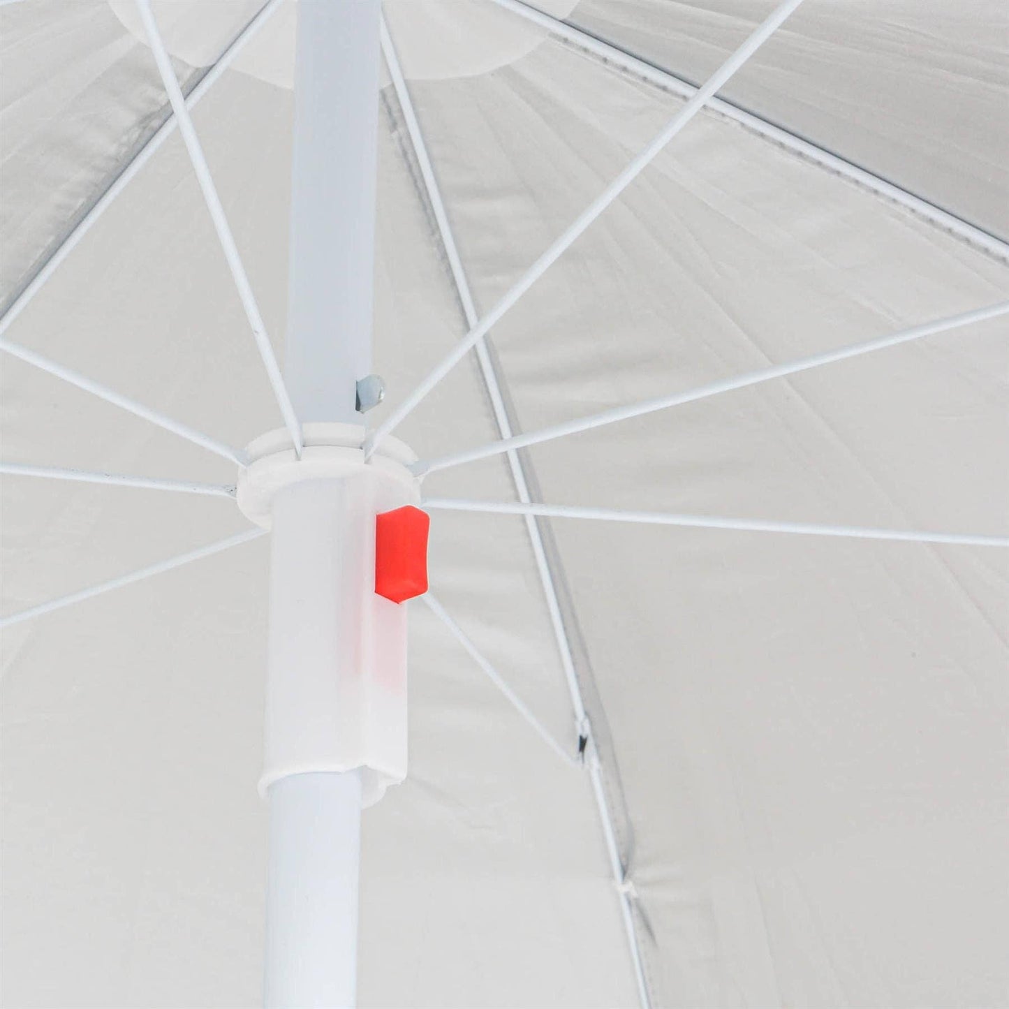 Metal Beach Parasol - 1.74 x 1.93m - Blue
