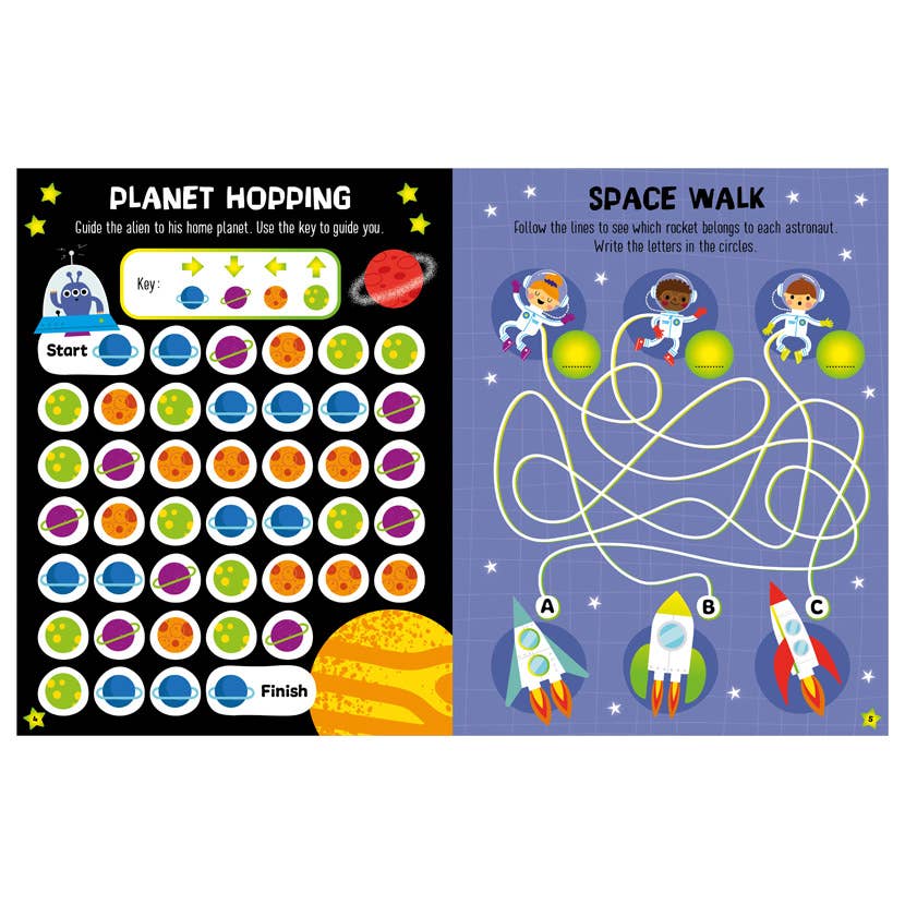 Make Believe Ideas - Puffy Stickers Glow in the Dark Space Activity Book