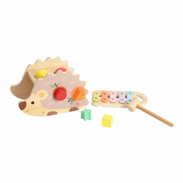 Classic World Hedgehog Pound Bench Wooden Hammer Xylophone